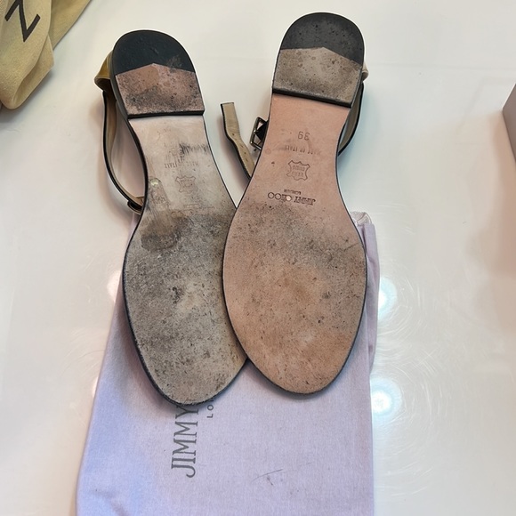 Jimmy Choo 39 black & Gold sandals - Picture 4 of 4